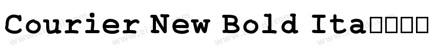 Courier New Bold Ita字体转换